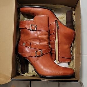 Harley-Davidson Boot Heels worn once size 10 Orange Christina twin strap boot